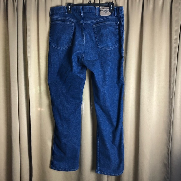 Wrangler Regular Fit Denim Blue Jeans - 38/32 - Picture 5 of 10